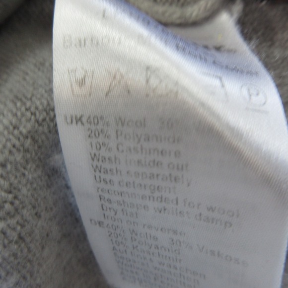 Barbour Cowl Neck Sweater Womens 16 Gray Wool Cashmere Blend - Picture 4 of 10